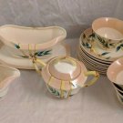 Weil Ware California Pottery BAMBOO VTG Set Gravy Boat, Cups, more *READ*