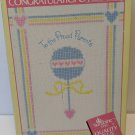 Sunshine Line Greeting Cards Baby Congratulations Cards In Box Cross Stitch