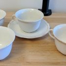 Homer Laughlin The Angelus 4 Coffee Cups & 1 Saucer - chips etc Edwardian Era