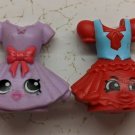Shopkins Happy Meal McDonald's Lot of 2 Dresses 2013 Moose