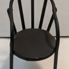 Fairy Garden Miniature Decor Black Chair 1.5" Circle Seat 2.5" Tall