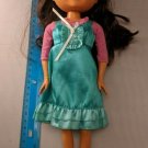 2008 Mattel Dora the Explorer 12" Tall Teen Fashion Doll Aqua/Pink Dress