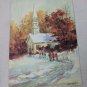 Grand Award Paper Magic Co Christmas Holiday Card Unused VTG Going to Church