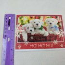 Hallmark Image Arts White Puppy Dogs Ho Ho Ho Christmas Holiday Card Unused