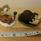 Kellogg Ice Age Slider Toy Lot of 2 Cereal Promo Scratch, Crash & Eddie