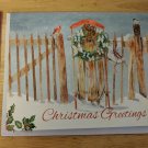 Shawn Jenkins JMS Art Licensing Sled & Fence Christmas Holiday Card Unused