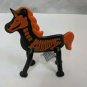 Bendy Orange Skeleton Unicorn Pony Halloween Toy 4" Tall Oriental Trading Co.