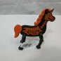 Bendy Orange Skeleton Unicorn Pony Halloween Toy 4" Tall Oriental Trading Co.
