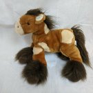 TRU Animal Alley Horse Pony Brown w/ Tan Patches 13" Long Plush Stuffed Animal