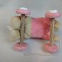 Peter Rabbit Sister Flopsy Pink Plush/Wooden Pull Along Toy 4 Wheels B-Potter