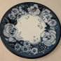 2003 Lang & Wise Earthenware Sherri Buck Baldwin Art Floral Blues Dinner Plate