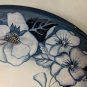 2003 Lang & Wise Earthenware Sherri Buck Baldwin Art Floral Blues Dinner Plate