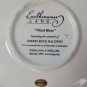 2003 Lang & Wise Earthenware Sherri Buck Baldwin Art Floral Blues Dinner Plate
