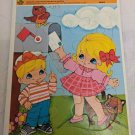 Marigold Press VTG 1973 Frame-Tray Puzzle Boy & Girl Mailing Letter Mailbox