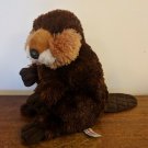 Aurora Flopsies Beaver Plush Brown 8" Tall EUC