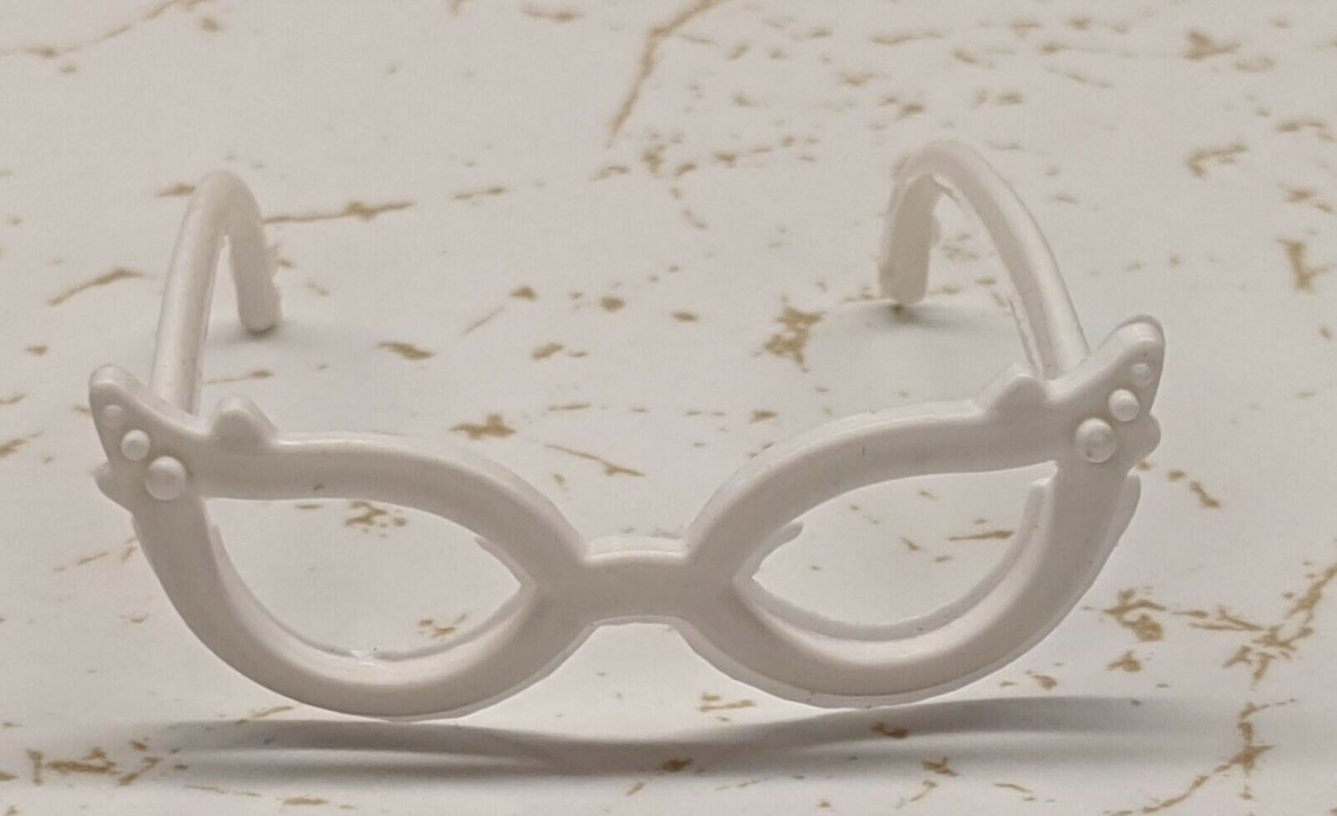 White Cat's Eye Frame Plastic Glasses Accessory NO DOLL *Buy 5+ Free US Ship*