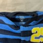 Carter's Just One You Infant Boy 3M Blue Striped Sleeper 25 Rhino, Football Butt