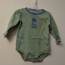 Carter's Mommy's Monster Long Sleeve Bodysuit Creeper Size 9M Boy Green Stripes