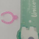 Barbie Doll Accessory Clear Pink Necklace w/ Flower Pendant NO DOLL