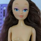 11.5" Fashion Doll Brunette Pink Eyeshadow Blue Eyes Nude for Redress