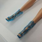 12" Curve Foot Fashion Doll Transparent Blue Fairy Boot Sandal Shoe Boot Pair