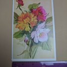 Famous Artists Studios Greeting Card VTG 1970s Thinking of You Flowers Embossed