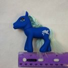 Dark Blue & Aqua Baby Pony Horse, 3" Tall Fakie MLP w/ Dove & Branch Symbol
