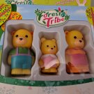 Jieyu Forest Tribe Animal Bear Family Mom Dad & Baby 2-3" Preschool Pretend Play