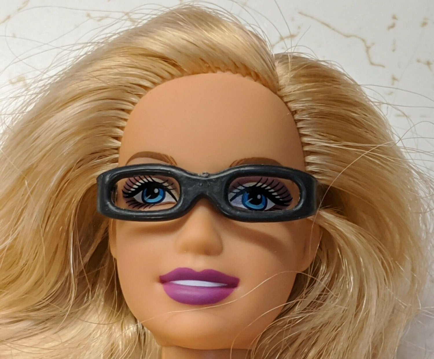Black Rectangle Frame Plastic Glasses Accessory NO DOLL *Buy 5+ Free US Ship*
