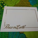 Famous Artists Studios Christmas Holiday Card Unused VTG Cream/Gold Peace Dove