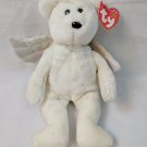 Ty Beanie Baby Herald Angel Bear Plush STAINED
