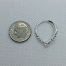 Fashion Doll Jewelry Accessory Plastic Silver V-shape Necklace