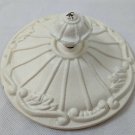 Distressed Shabby White Painted Metal Replacement Lid 4.75" Inner Rim