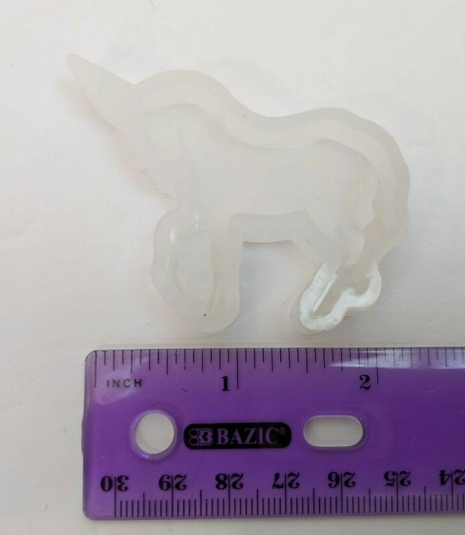 Mini Unicorn Pony Flexible Silicone Mold 2.25" Across 2" Tall 10cm Deep