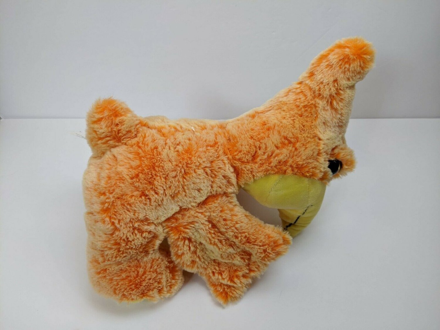 Kellytoy Plush Dinosaur Pteranodon Pterodactyl Orange/Yellow Ribbed Tummy