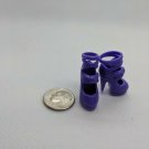 12" Curve Foot Fashion Doll Purple High Heel Closed Toe Strappy Sandal Shoe Pair