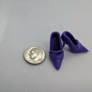 12" Curve Foot Fashion Doll Purple High Heel Pointy Closed Toe Pumps Shoe Pair