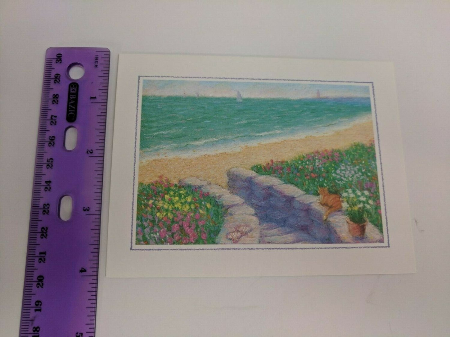 Current Inc Reflections by Mike Gillespie Cat by Seaside Blank Greeting Card