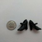 Barbie Fashion Doll Pair of Black Heels Shoes Indonesia fit Curved Foot