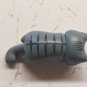 Gray Striped Edge-sitter Cat Mini Figurine Doll Pet Dollhouse Prop 1.5" Long