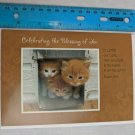 Christian Inspirations Card Gold/White Kittens Celebrating the Blessing of You