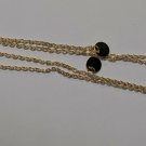 Planet Earth Pendant Gold-color Necklace Double-strand 20"
