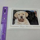 American Humane Society Gold & Black Labrador Retrievers Christmas Holiday Card