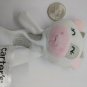 Carter's Baby Plush Finger Puppet Farm Animal Cow 4" White/Gray/Pink