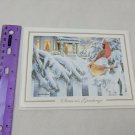 Girl Scouts Christmas Holiday Card Cardinals in Snow by Russell Cobane
