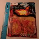 The Legend of Dragon Red/Gold 2-Headed Fire Breathing Dragon 4"x3" Plastic Toy