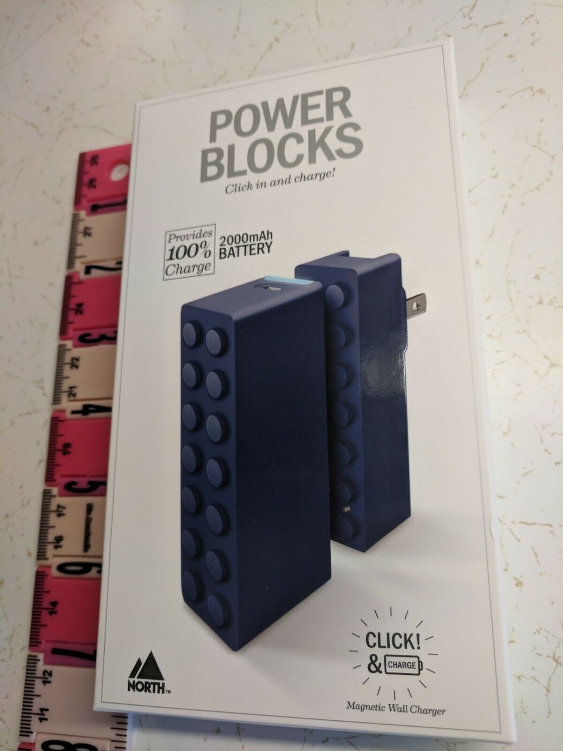 North Power Blocks Click & Charge Magnetic Wall Charger 200mAh Portable Battery