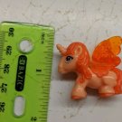 Kinder Surprise Peach/Orange Pegasus Unicorn Pony Plastic Toy 1.5"L x 1.75"H