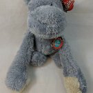 Gray Hippo Hugzies by Nat & Jules/Demdaco - Plush Stuffed Toy w/ Weighted Feet