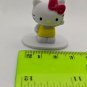 Sanrio Hello Kitty Mini Figurine Cake Topper 1.25" Yellow Dress, Pink Bow